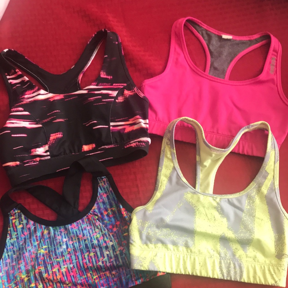 Sports bras. Various brands. Adult small.